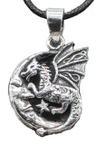 Anhänger 469 Drache im Mond - Silber