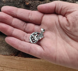 Anhänger 469 Drache im Mond - Silber