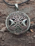Anhänger 457 Lebensbaum mit Triple Goddess - Silber