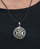Anhänger 457 Lebensbaum mit Triple Goddess - Silber