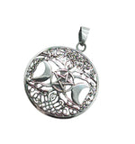 Anhänger 457 Lebensbaum mit Triple Goddess - Silber