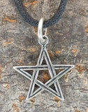 Pentagramm 45 mit Schlangenkette - Silber
