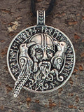 Anhänger 294 Odin mit Raben - Silber