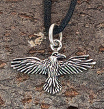 Anhänger 28 Rabe - Silber