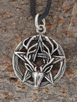 Anhänger 139 Pentagramm mit Hirsch - Silber