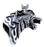 Anhänger 30 A Wolfskopf - Edelstahl