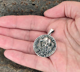 Anhänger 348 Odin mit Raben - Silber