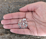 Anhänger 417 Auge des Horus mit Chakra Steinen - Silber