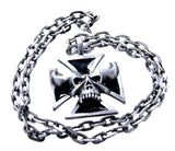 Anhänger 48 Eisernes Kreuz Schädel - Zinn
