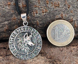 Anhänger 352 Wolfskopf - Silber