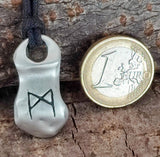 Anhänger 92 Rune Mannaz - Zinn
