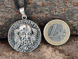 Anhänger 348 Odin mit Raben - Silber