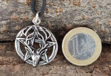 Anhänger 139 Pentagramm mit Hirsch - Silber