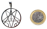 Anhänger 80 Pentagramm Kreuz - Edelstahl