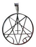Anhänger 80 Pentagramm Kreuz - Edelstahl