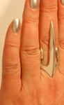 Ring mit langer Spitze, Gr. 54-72 (kr15) - Silber