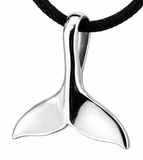 Walflosse 128 mit Schlangenkette - Silber
