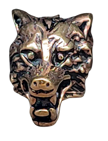 Bartperle Wolf 8 mm - Bronze