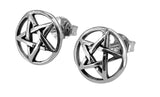 Ohrstecker 28 Pentagramm - Silber