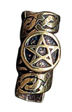Bartperle Pentagramm - Bronze