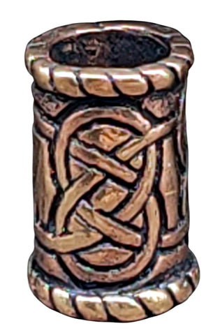 Bartperle Keltenknoten 6 mm - Bronze