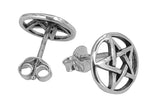 Ohrstecker 28 Pentagramm - Silber