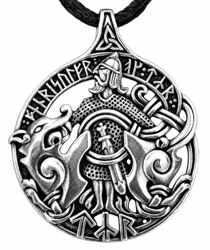 Tyr mit Fenrir 398 mit Schlangenkette - Silber