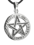 Pentagramm 227 mit Schlangenkette - Silber