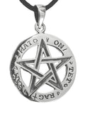 Pentagramm 227 mit Schlangenkette - Silber