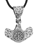 Thorshammer 384 mit Korbkette - Silber