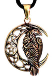 Anhänger 160 Rabe im Mond - Bronze