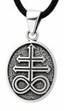 Leviathan Kreuz  414 mit Schlangenkette - Silber