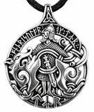 Anhänger 398 Tyr mit Fenrir - Silber