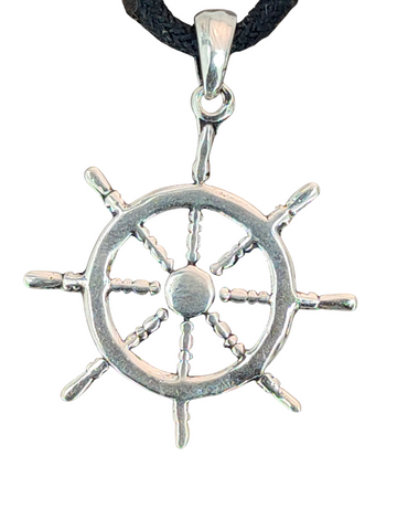 Steuerrad 127 mit Schlangenkette - Silber