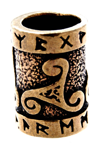 Bartperle Triskele 7mm - Bronze