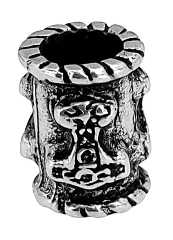 Bartperle Thorshammer 6mm - Silber