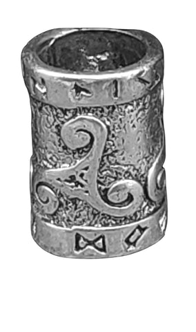 Bartperle Triskele 7mm - Edelstahl