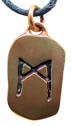 Anhänger 105 Mannaz - Bronze