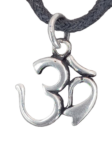 Om / Aum 121 mit Schlangenkette - Silber