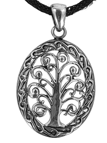 Lebensbaum 102 mit Schlangenkette - Silber