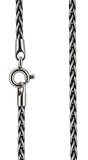 Korbkette 1,5 mm - schwarz-silbern - Silber
