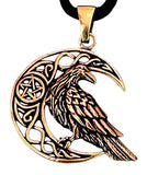 Anhänger 158 Rabe im Mond - Bronze