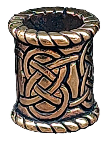 Bartperle Keltenknoten 8 mm - Bronze