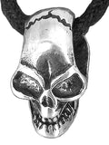 Totenkopf 34 mit Schlangenkette - Silber
