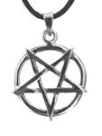 Pentagramm 137 mit Schlangenkette - Silber