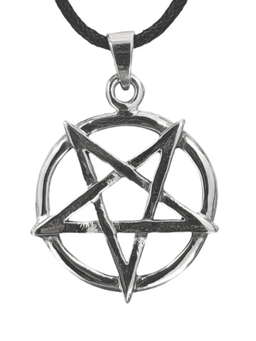Pentagramm 137 mit Schlangenkette - Silber