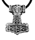 Thorshammer 221 mit Korbkette - Silber