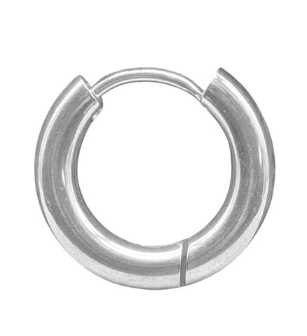 Klappcreole silbern 12mm - Edelstahl kcsi08