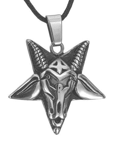 Pentagramm 158 mit Panzerkette - Edelstahl