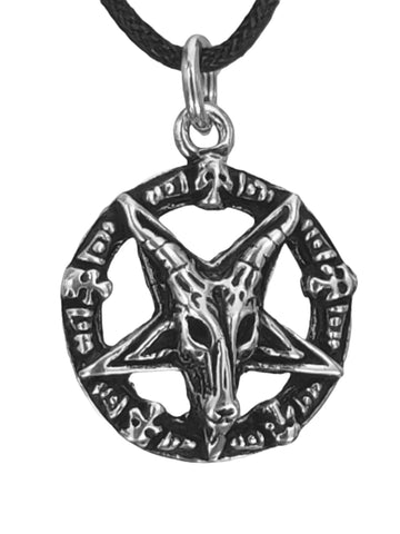 Pentagramm 253 mit Korbkette - Silber